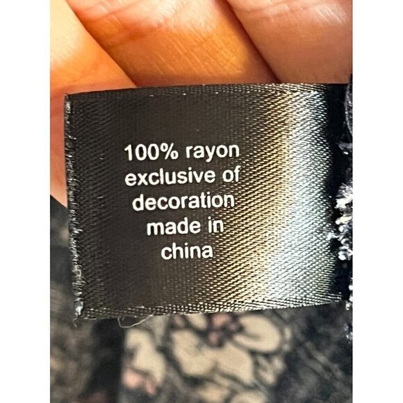 Lane Bryant Top Women 14 Blue Pullover Boho Neutral Western Feminine Flowy 80s - Picture 11 of 14